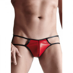WETLOOK MENS BRIEFS ROJO
