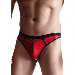 WETLOOK MENS TANGA ROJO