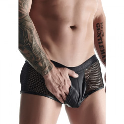 WETLOOK MESH MENS BOXER NEGRO