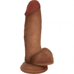 17 CM BARESKIN PENE REALISTICO CON TESTICULOS OSCURO