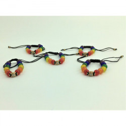 PULSERA CON OJO TURCO DE LA SUERTE BANDERA LGTB