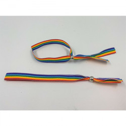 PULSERA CON BOLITA PLATEADA BANDERA LGTB