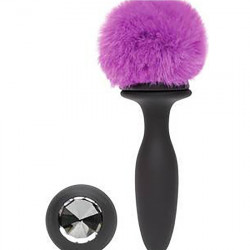 PLUG PEQUEyO VIBRADOR RECARGABLE NEGRO Y MORADO