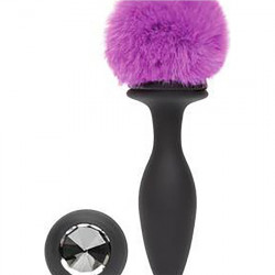 PLUG VIBRADOR MEDIANO NEGRO Y MORADO