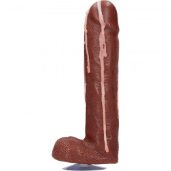 JABOM PENE REALISTICO CON TESTICULOS SEMEN MARRON