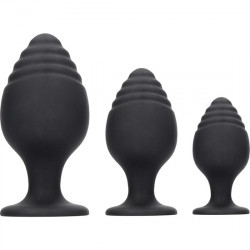 KIT PLUG ANAL ONDULADOS NEGRO