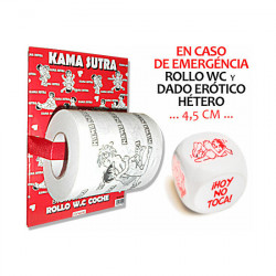 PAPEL WC KAMASUTRA y DADO POSTURAS