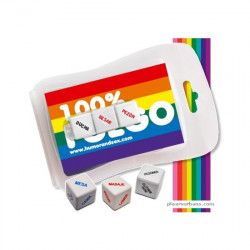 BLISTER 100 FUEGO 3 MINI DADOS LGTBI