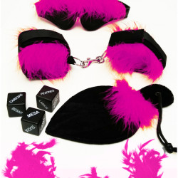 KIT ERoTICO BONDAGE MALIBu ROSA 5 PIEZAS