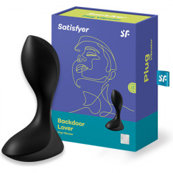 SATISFYER BACKDOOR LOVER VIBRATING PLUG NEGRO