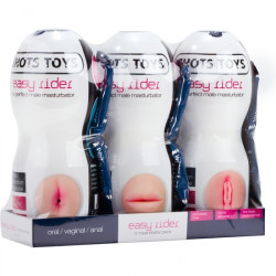MASTURBADOR MASCULINO PACK DE 3 BOCA CULO Y VAGINA