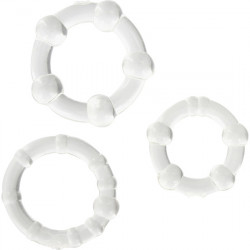 JUEGO TRES ANILLOS PENE TRANSPARANTES