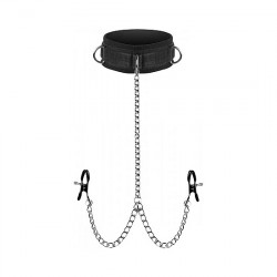 COLLAR DE SUMISIoN CON PINZAS PARA PEZONES