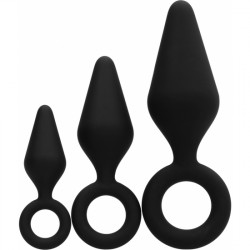 KIT DE 3 PLUGS SILICONA NEGRO