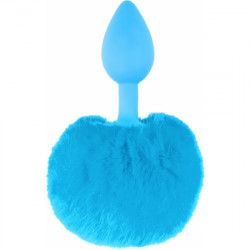BUNNY TAIL PLUG DE SILICONA AZUL